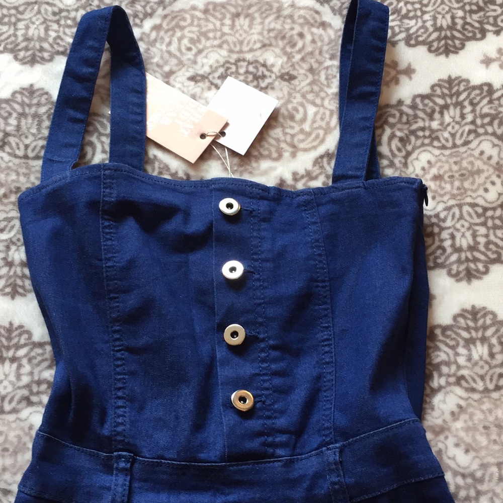 Tiger Mist Alice Denim Playsuit - Picture 3 of 5
